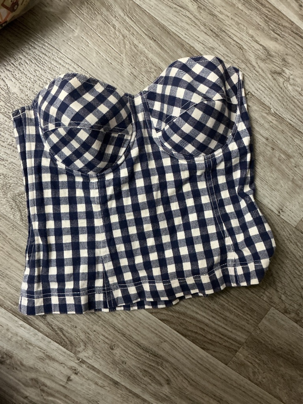 1994 vintage gingham bustier designer top  Mark Eisen Size 6 collectible
